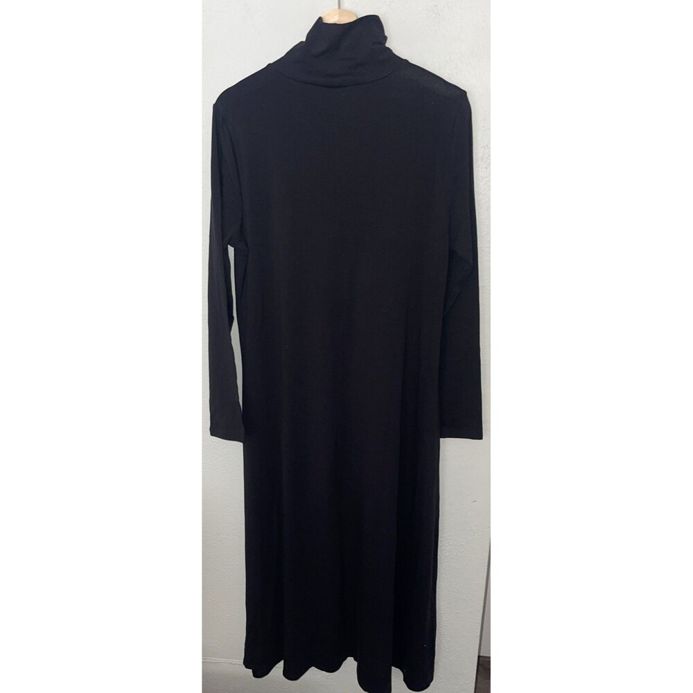 Eileen Fisher Women's Black Turtleneck Stretch Jersey  Dress Size S $189 RTL - Picture 5 of 6